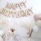 Caramel Happy Birthday Balloon Banner – 16-Inch Mylar Foil Letters | Reusable Birthday Party Decoration (16 Inch Happy Birthday Banner)